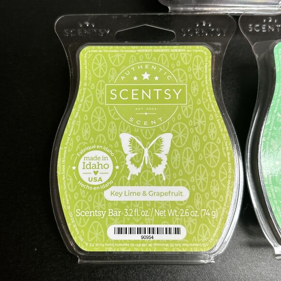Scentsy Wax Bars Lot Key Lime & Grapefruit - Plum & White Woods - Blooming Marve - Picture 2 of 5